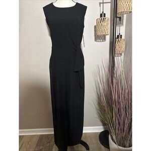 Tahari ASL Black Sleeveless Jumpsuit Size 4 NWT